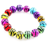 Multi Colored Zebra Prints Acrylic Bracelets - FashionByTeresa